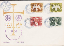 1951. PORTUGAL. Fatima Complete Set With 4 Stamps On FDC.   (Michel 762-765) - JF544845 - FDC