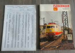 Magazine Revue Ancien Catalogue FLEISCHMANN SNCF 1971 Réseaux HO TRAIN LOCO VOITURE Circuit Boite Métallique EN TTBE - Other & Unclassified