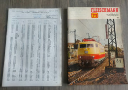 Magazine Revue Ancien Catalogue FLEISCHMANN SNCF 1971 Réseaux HO TRAIN LOCO VOITURE Circuit Boite Métallique EN TTBE - Altri & Non Classificati