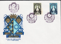 1953. PORTUGAL. Santa Joana. Complete Set With 2 Stamps On FDC.  (Michel 813-814) - JF544867 - FDC