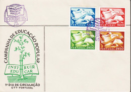 1954. PORTUGAL. Educationplan For The Populations Education. Complete Set With 4 Stamps O... (Michel 825-828) - JF544870 - FDC
