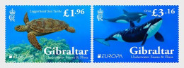 Gibraltar.2024.Europa CEPT.Underwater Fauna And Flora.2 V. ** . - Vita Acquatica