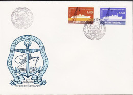 1958. PORTUGAL. Congress For Tradingfleet. Complete Set With 2 Stamps On FDC.  (Michel 870-871) - JF544881 - FDC