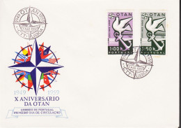 1960. PORTUGAL NATO Complete Set With 2 Stamps On FDC. (Michel 878-879) - JF544884 - FDC