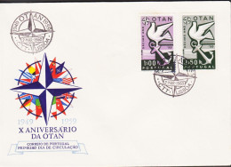 1960. PORTUGAL NATO Complete Set With 2 Stamps On FDC. (Michel 878-879) - JF544887 - FDC