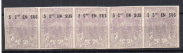 !!! FISCAUX, DIMENSION BANDE DE 5 DU N°30 NEUF * - Timbres