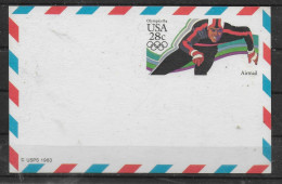 USA   Carte  PAP Jo 1984 Patinage De Vitesse - Patinage Artistique