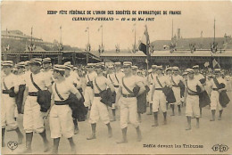 - Puy De Dôme -ref-B1001- Clermont Ferrand - XXXIIIe Fête Féderale Union Sociétés Gymnastiques -19/20 Mai 1907 - - Clermont Ferrand