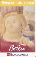 TARJETA DE COLOMBIA DE TELECOM DE UNA PINTURA DE BOTERO (PAINTING) - Colombie