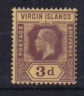 British Virgin Is: 1913/19   KGV   SG73    3d      MH - British Virgin Islands