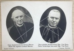 Kardinaal Cardinal Mercier En Aartsbisschop Archevêque Mgr Van Roey Format CP Vers 1927 - Autres & Non Classés