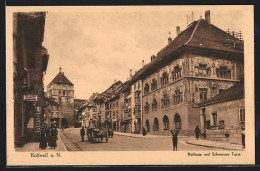 AK Rottweil A. N., Rathaus Und Schwarzer Turm  - Rottweil