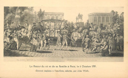 Postcard Painting Return Of The King In Paris 1789 - Schilderijen