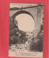 1200. ENVIRONS DE SALINS-DE-BAINS . LE PONT DU DIABLE . ROUTE DE SALINS A LA SOURCE DU LISON . CARTE AFFR " PASTEUR " AU - Autres & Non Classés