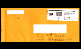 USA: 'Barfreimachung, 2024' / 'Retall Cash-paid Label – Union Lake, MI 48387' - Storia Postale