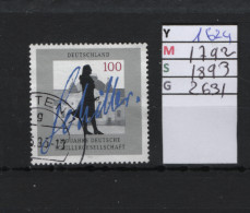 PRIX F. Obl 1624 YT 1792 MIC 1893 SCO 2631 GIB Silhouette Et Signature De Schiller 199575/12 - Usati