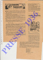 2 Vues 1936 Nouvelle De Marie Barrère-Affre = Les Cousins De Tarascon Engagement Enrôlement Volontaire Armée - Non Classés