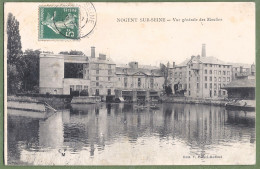 CPA - AUBE - NOGENT SUR SEINE - VUE GÉNÉRALE DES MOULINS -  Petite Animation, Canotage - Nogent-sur-Seine