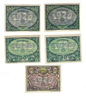 **notgeld   Austria Seewalchen 2x20+2x30+50 Heller 988a+b+d+e+j  Cat Val 5 Euro - Austria