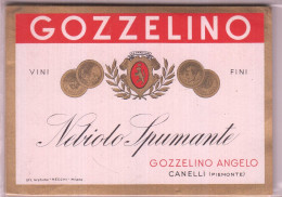 ETICHETTA LABEL VINO NEBIOLO SPUMANTE GOZZELINO CANELLI - Andere & Zonder Classificatie