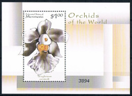 Bloc Sheet Fleurs Orchidées Flowers Orchids  Neuf  MNH **  Micronesie Micronesia 2000 - Orchidées