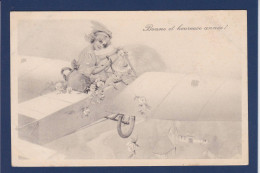 CPA Cochon Pig + Femme Circulée Aviation Viennoise Vienne - Varkens