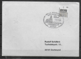 ALLEMAGNE  Lettre 1998 Melle Wiehengeb  Eglises Saint Nicolas - Churches & Cathedrals