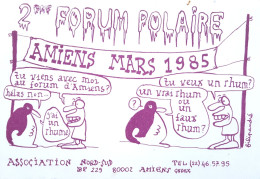 Carte Postale Forum Polaire Amiens Association Nord Sud, écrite, Postée, Texte Intéressant Sur Cartes Paul Emile Victor - Storia Postale