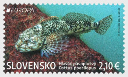 SLOVAKIA 2024 Europa CEPT. Underwater Fauna & Flora - Fine Stamp MNH - Nuovi