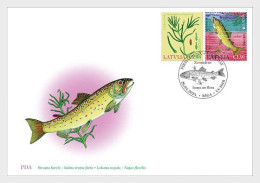 LATVIA 2024 Europa CEPT. Underwater Fauna & Flora - Fine Set FDC - Letland