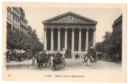 CPA 75 - PARIS - 46. Eglise De La Madeleine (animée, Attelages) - Dos Simple - Kerken