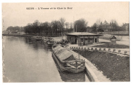 CPA 89 - SENS (Yonne) -  L'Yonne Et Le Clos Du Roy (péniches, Poids Public) - TBE - Sens