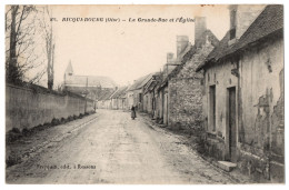 CPA 60 - RICQUEBOURG (Oise) -  88. La Grande-Rue Et L'Eglise - Ed. Frezquin - TBE - Andere & Zonder Classificatie