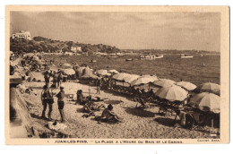 CPA 06 - JUAN LES PINS (Alpes Maritimes) - 1. La Plage à L'heure Du Bain Et Le Casino - Juan-les-Pins