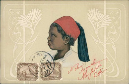 EGYPT - 1900s RILIEVO / RELIEF /  EMBOSSED POSTCARD - BOY -  EDIT MARY MILL  / STAMPS (12529) - Otros & Sin Clasificación