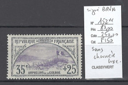 France - Yvert 152** - Orphelins 1ere Série - 35 Cts + 25 Cts - Luxe - SIGNE BRUN - Nuevos
