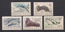 Russia USSR 1971 Marine Mammals. Mi 3913-17 - Ongebruikt