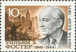 Russia USSR 1971 90th Birth Anniversary Of William Foster. Mi 3942I - Unused Stamps