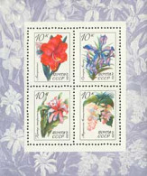 Russia USSR 1971 Tropical Flowers. Bl 73 (3968-71) - Nuevos