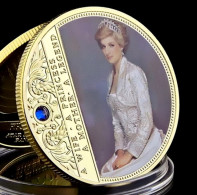 Pièce Médaille NEUVE Plaquée Or - Lady Diana Princesse Diana - Autres & Non Classés