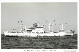 1122 CLICHE BATEAU PREFIXE M.V. - LE CONDORA DE 1968 - CATEGORIE 28034 TONNES - FORMAT CPA N° B 1122 - Boats