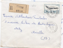 36875# LETTRE FRANCHISE POSTALE RECOMMANDE Obl 54 TRIEUX MEURTHE ET MOSELLE 1968 METZ MOSELLE - 1961-....