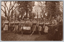 WW1 308, Carte Photo, 26e RI Régiment D'Infanterie, Drapeau, Photo Prise Le Lendemain De L'armistice - Guerra 1914-18