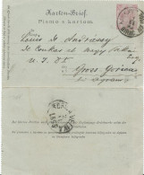 CARTE-LETTRE 1895 AVEC CACHET BIHAC K. UND K. MILIT. POST XIV - Bosnie-Herzegovine