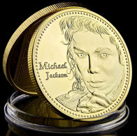 Pièce Médaille NEUVE Plaquée Or - Michael Jackson King Of Pop (Ref 1) - Other & Unclassified