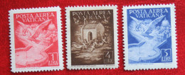 Posta Aerea Airmail Luftpost 1947 Mi 140-142 Yv 9-11 Ongebruikt / MH * VATICANO VATICAN VATICAAN - Luchtpost