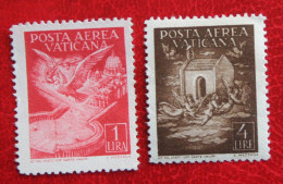 Posta Aerea Airmail Luftpost 1947 Mi 140-141 Yv 9-10 Ongebruikt / MH VATICANO VATICAN VATICAAN - Airmail