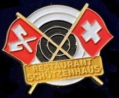 SOCIETE DE TIR - ARME - GUN - FUSIL - CIBLE - RESTAURANT SCHÜTZENHAUS - STAND DE TIR - JAUNE - SUISSE - SCHWEIZ -   (34) - Autres & Non Classés