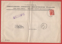 ITALIA - Storia Postale Repubblica - 1958 - 10 Antica Moneta Siracusana (isolato) - STAMPE - Viaggiata Da Milano Per Mil - 1946-60: Storia Postale