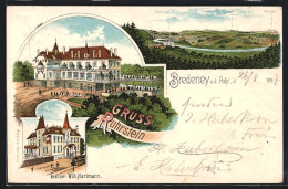 AK Bredeney A. D. Ruhr, Hotel Ruhrstein Von Wilh. Hartmann Mit Werden Und Villa Hügel  - Autres & Non Classés